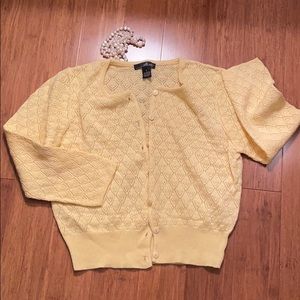 Yellow cropped cardigan
